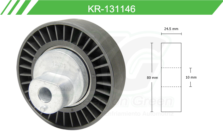 PA BMW 318I L4 1.8L 94-95 BMW X5 L6 3.0L 01-05 | KEEP ON GREEN | BANDA | POLEA DE ACCESORIOS | POLEA DE ACCESORIOS